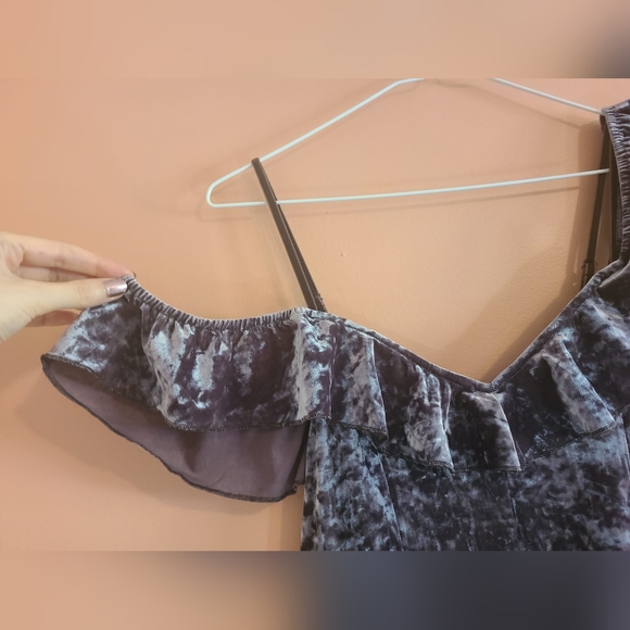 NWOT AEO Mauve Velvet Mini Dress 💜 🌴 - Picture 3 of 10